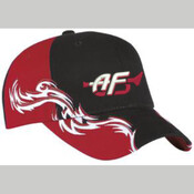 C859 - Port Authority® - Colorblock Racing Cap with Flames. 