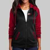 .LST236.afb - Ladies Sport Wick ® Varsity Fleece Full Zip Hooded Jacket