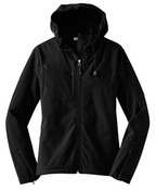 L706 <> Ladies Textured Hooded Soft Shell Jacket <125.131>